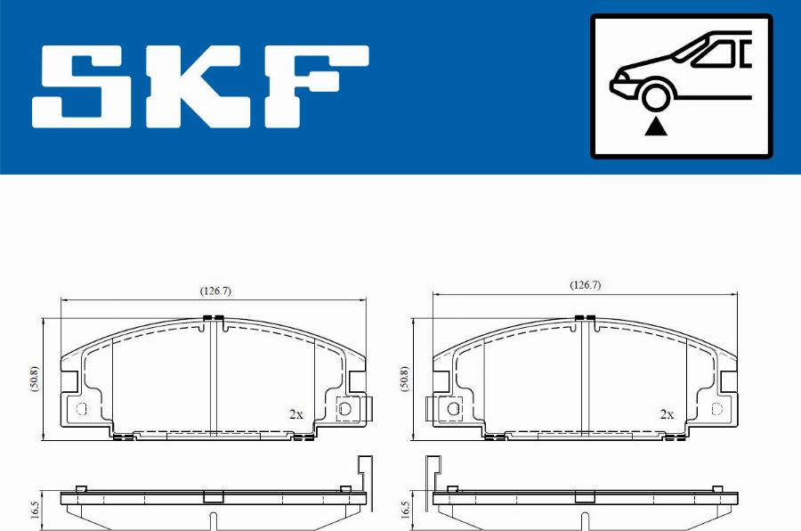 SKF VKBP 80860 A - Kit de plaquettes de frein, frein à disque cwaw.fr