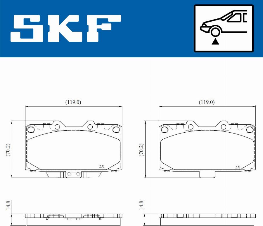 SKF VKBP 80816 A - Kit de plaquettes de frein, frein à disque cwaw.fr