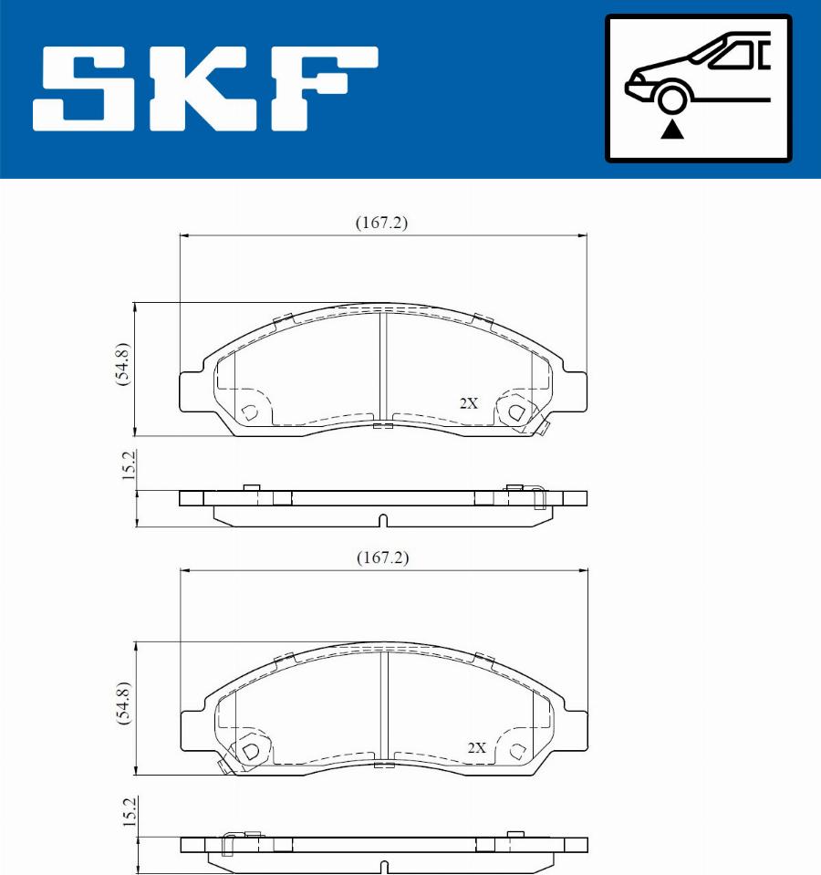 SKF VKBP 80810 A - Kit de plaquettes de frein, frein à disque cwaw.fr