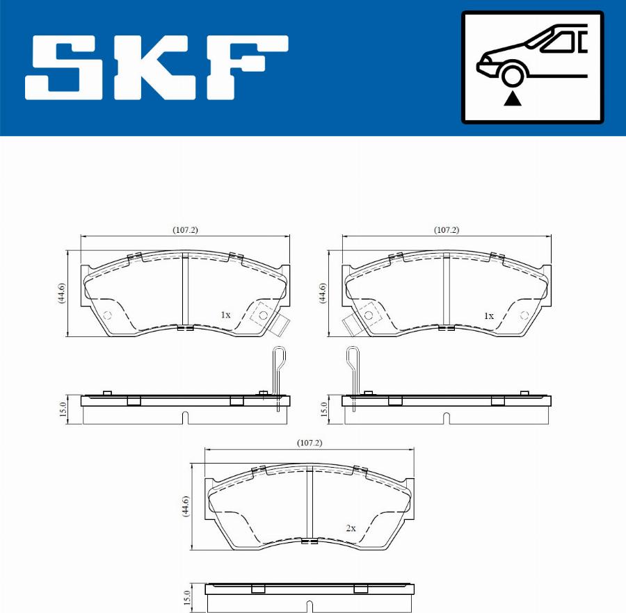 SKF VKBP 80882 A - Kit de plaquettes de frein, frein à disque cwaw.fr