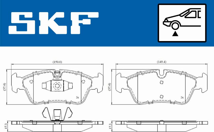 SKF VKBP 80399 - Kit de plaquettes de frein, frein à disque cwaw.fr