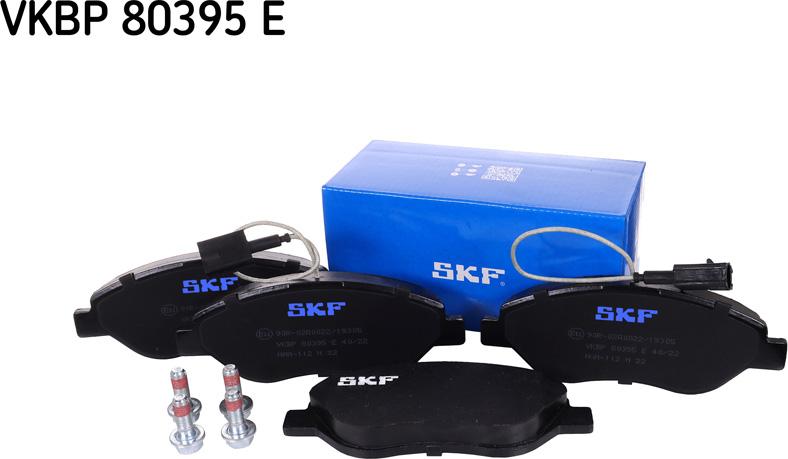 SKF VKBP 80395 E - Kit de plaquettes de frein, frein à disque cwaw.fr