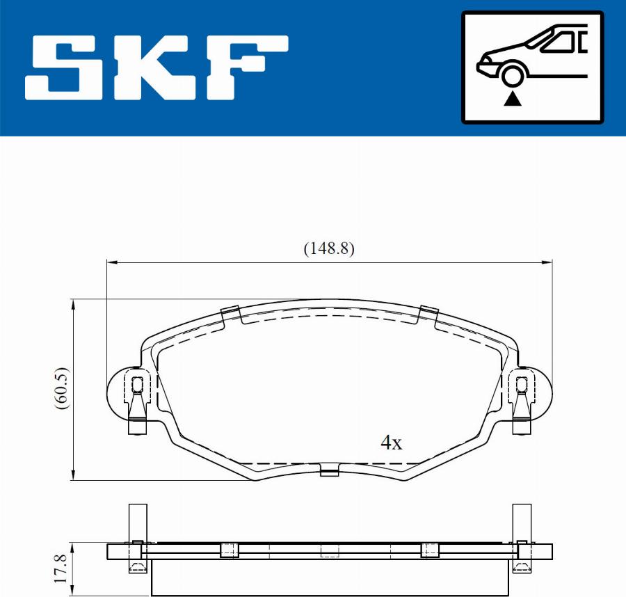 SKF VKBP 80390 - Kit de plaquettes de frein, frein à disque cwaw.fr