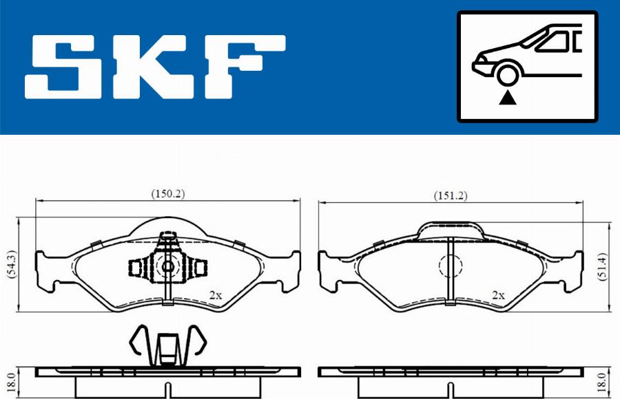 SKF VKBP 80348 - Kit de plaquettes de frein, frein à disque cwaw.fr