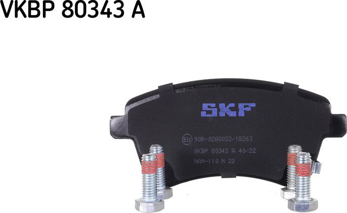 SKF VKBP 80343 A - Kit de plaquettes de frein, frein à disque cwaw.fr