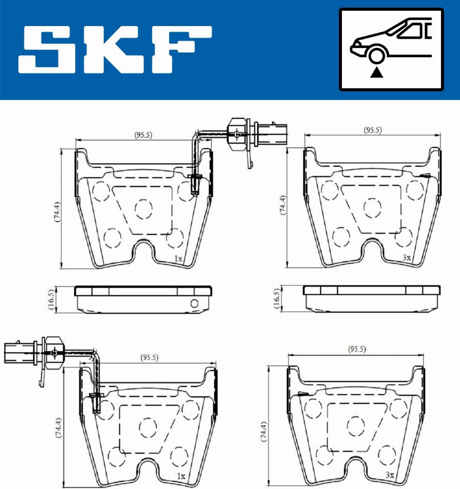 SKF VKBP 80369 E - Kit de plaquettes de frein, frein à disque cwaw.fr