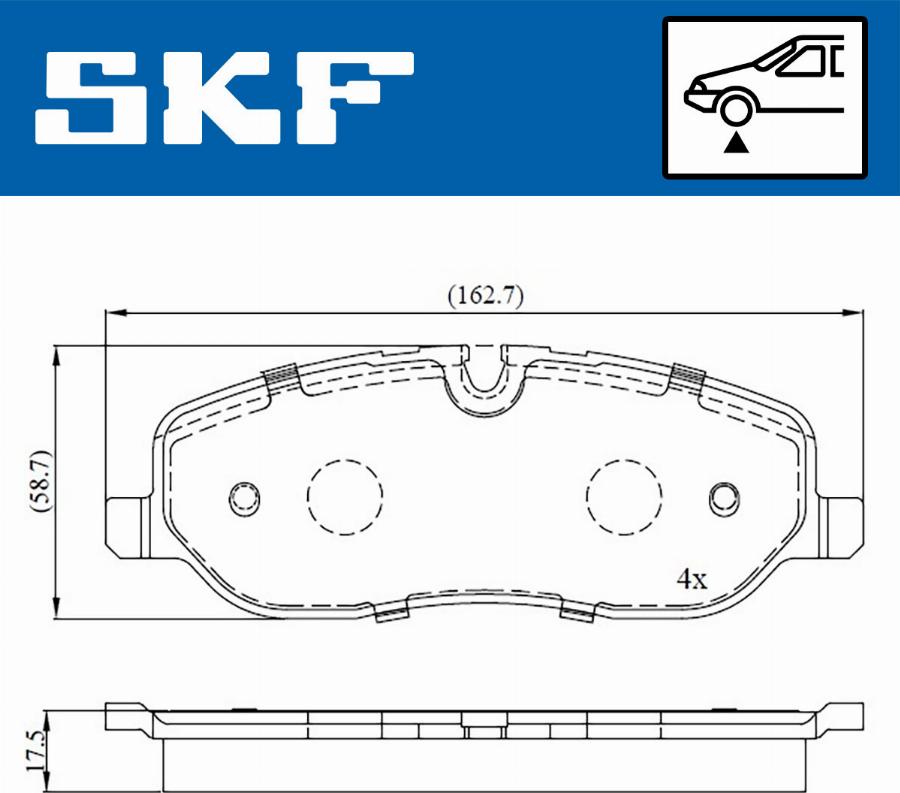 SKF VKBP 80306 - Kit de plaquettes de frein, frein à disque cwaw.fr