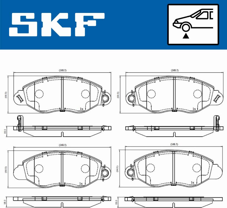 SKF VKBP 80300 A - Kit de plaquettes de frein, frein à disque cwaw.fr