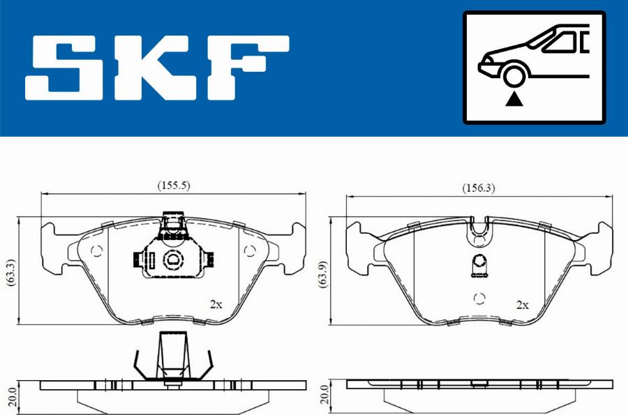 SKF VKBP 80311 - Kit de plaquettes de frein, frein à disque cwaw.fr