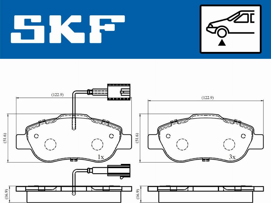 SKF VKBP 80313 E - Kit de plaquettes de frein, frein à disque cwaw.fr