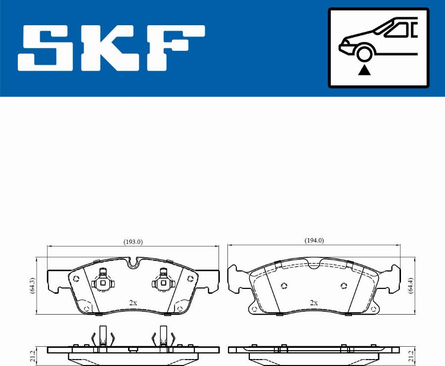 SKF VKBP 80389 - Kit de plaquettes de frein, frein à disque cwaw.fr