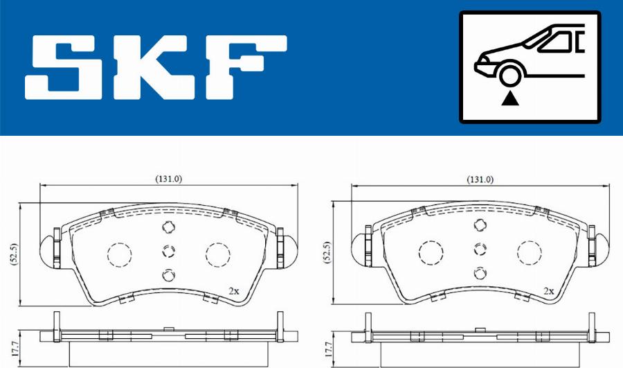 SKF VKBP 80380 - Kit de plaquettes de frein, frein à disque cwaw.fr