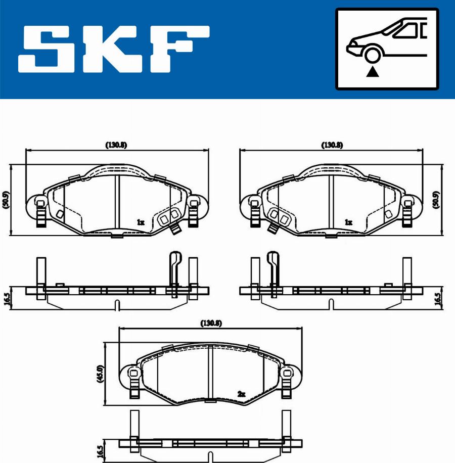 SKF VKBP 80383 A - Kit de plaquettes de frein, frein à disque cwaw.fr