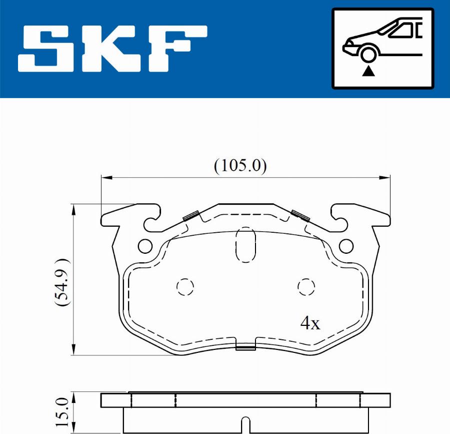 SKF VKBP 80387 E - Kit de plaquettes de frein, frein à disque cwaw.fr