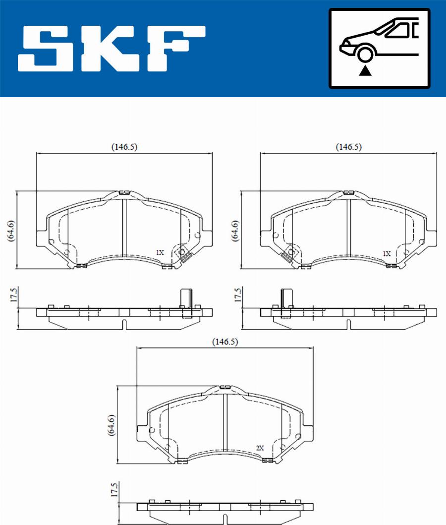 SKF VKBP 80334 A - Kit de plaquettes de frein, frein à disque cwaw.fr