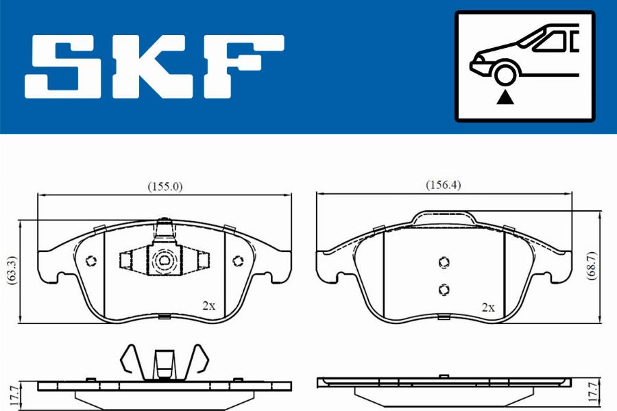 SKF VKBP 80336 - Kit de plaquettes de frein, frein à disque cwaw.fr