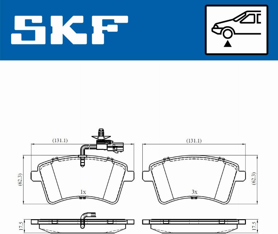 SKF VKBP 80326 E - Kit de plaquettes de frein, frein à disque cwaw.fr