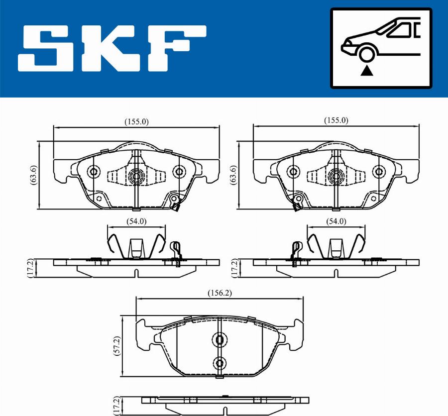 SKF VKBP 80320 A - Kit de plaquettes de frein, frein à disque cwaw.fr