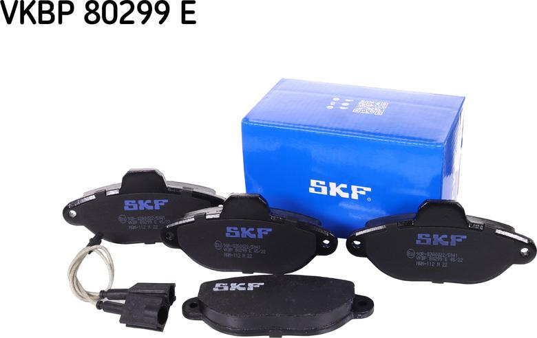 SKF VKBP 80299 E - Kit de plaquettes de frein, frein à disque cwaw.fr