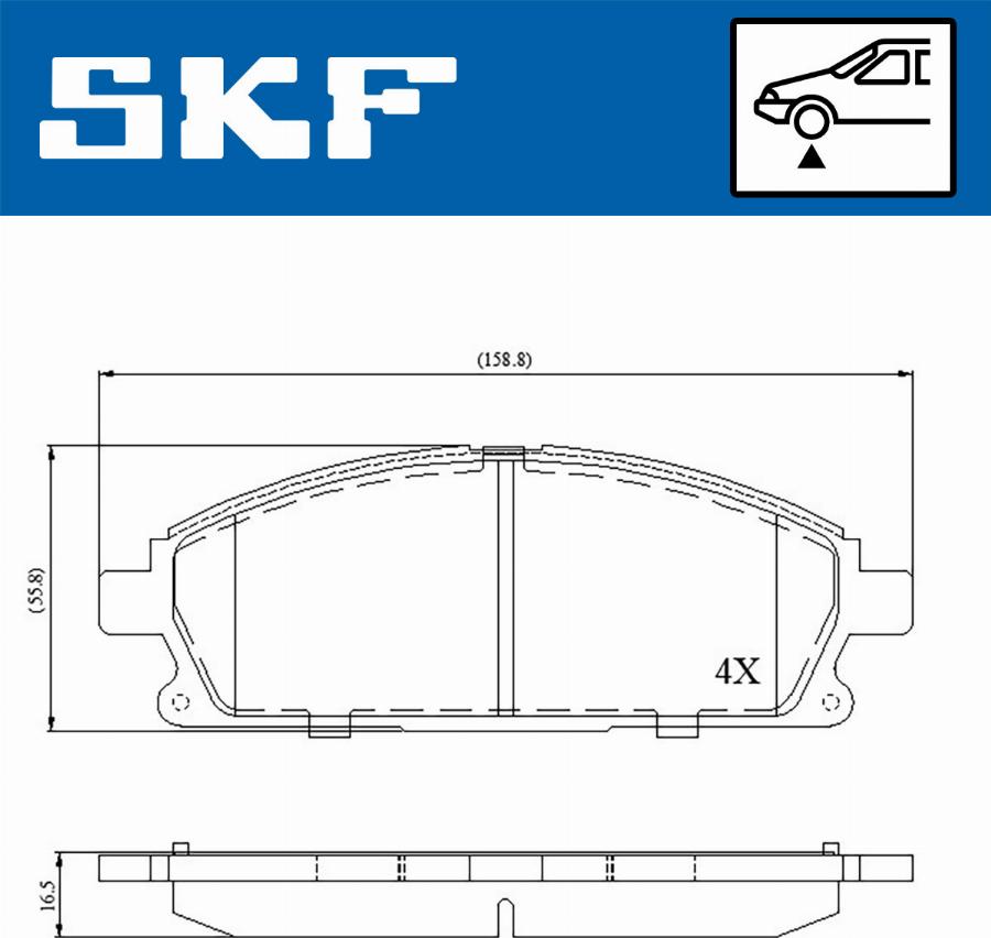 SKF VKBP 80296 - Kit de plaquettes de frein, frein à disque cwaw.fr