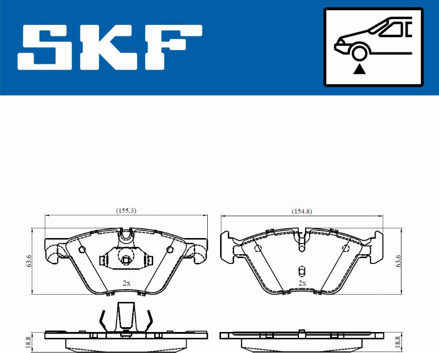 SKF VKBP 80246 - Kit de plaquettes de frein, frein à disque cwaw.fr