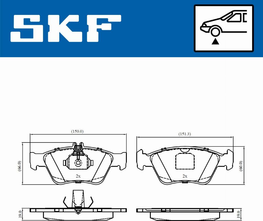 SKF VKBP 80243 - Kit de plaquettes de frein, frein à disque cwaw.fr