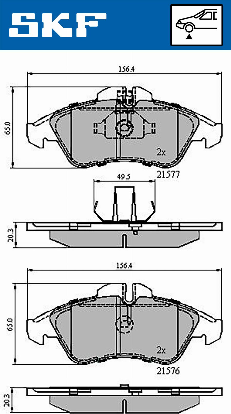 SKF VKBP 80254 - Kit de plaquettes de frein, frein à disque cwaw.fr