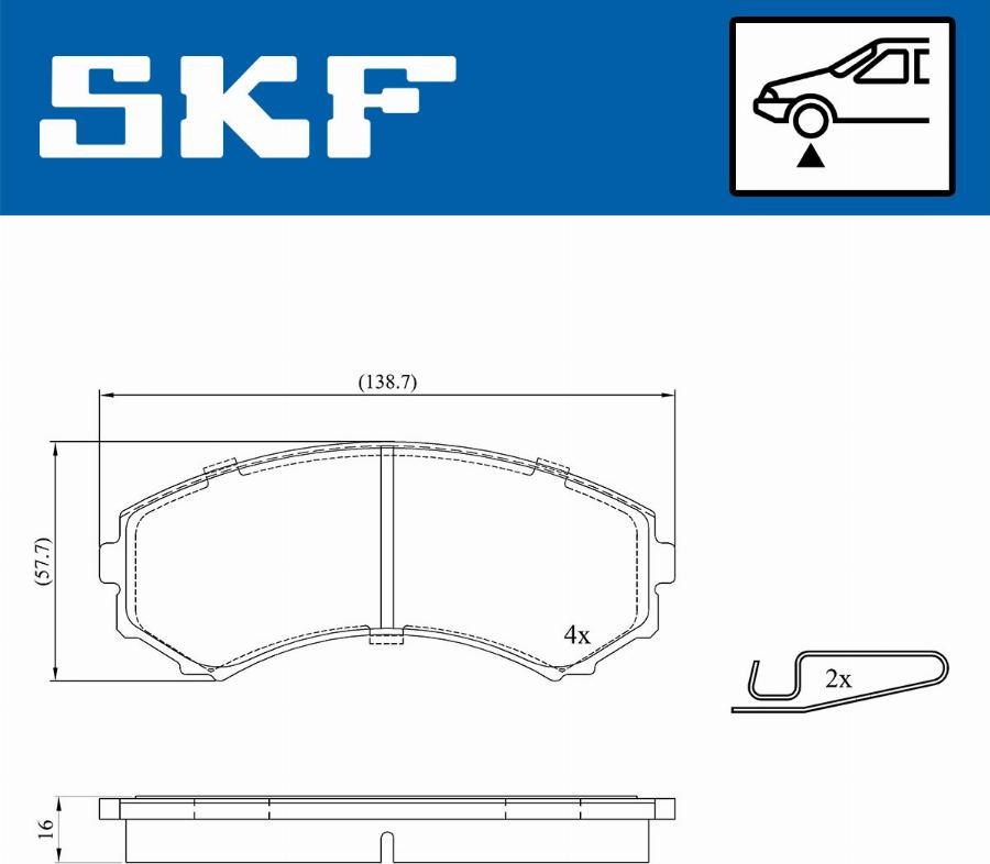 SKF VKBP 80252 A - Kit de plaquettes de frein, frein à disque cwaw.fr