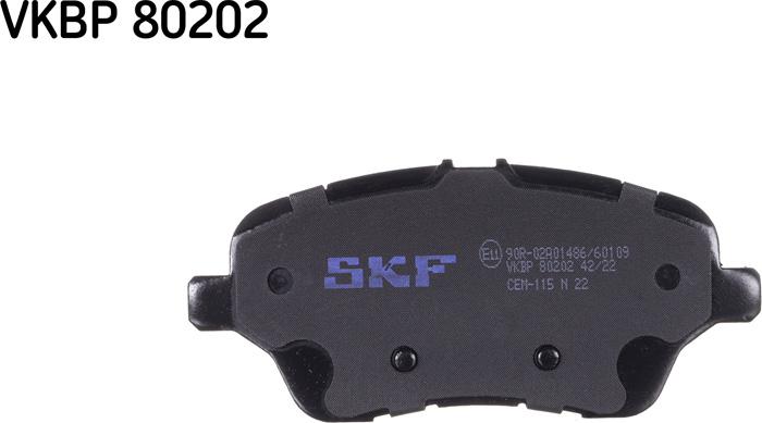 SKF VKBP 80202 - Kit de plaquettes de frein, frein à disque cwaw.fr