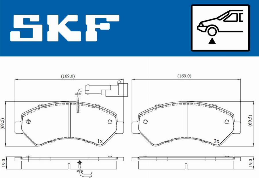 SKF VKBP 80210 E - Kit de plaquettes de frein, frein à disque cwaw.fr