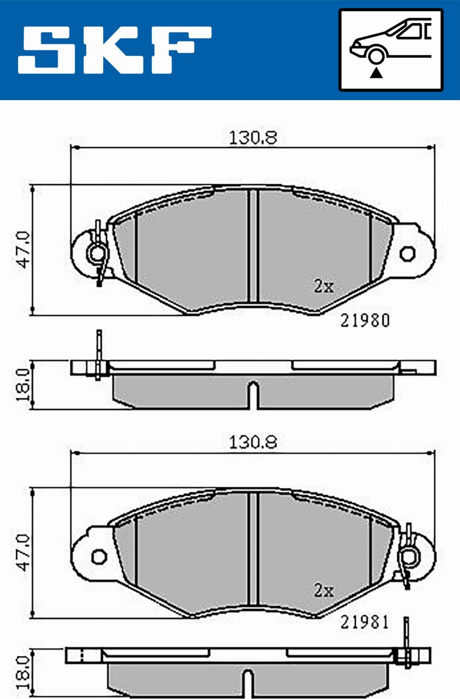 SKF VKBP 80212 - Kit de plaquettes de frein, frein à disque cwaw.fr