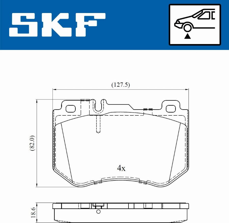 SKF VKBP 80287 - Kit de plaquettes de frein, frein à disque cwaw.fr