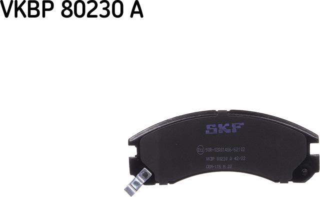 SKF VKBP 80230 A - Kit de plaquettes de frein, frein à disque cwaw.fr