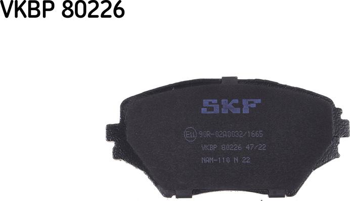 SKF VKBP 80226 - Kit de plaquettes de frein, frein à disque cwaw.fr