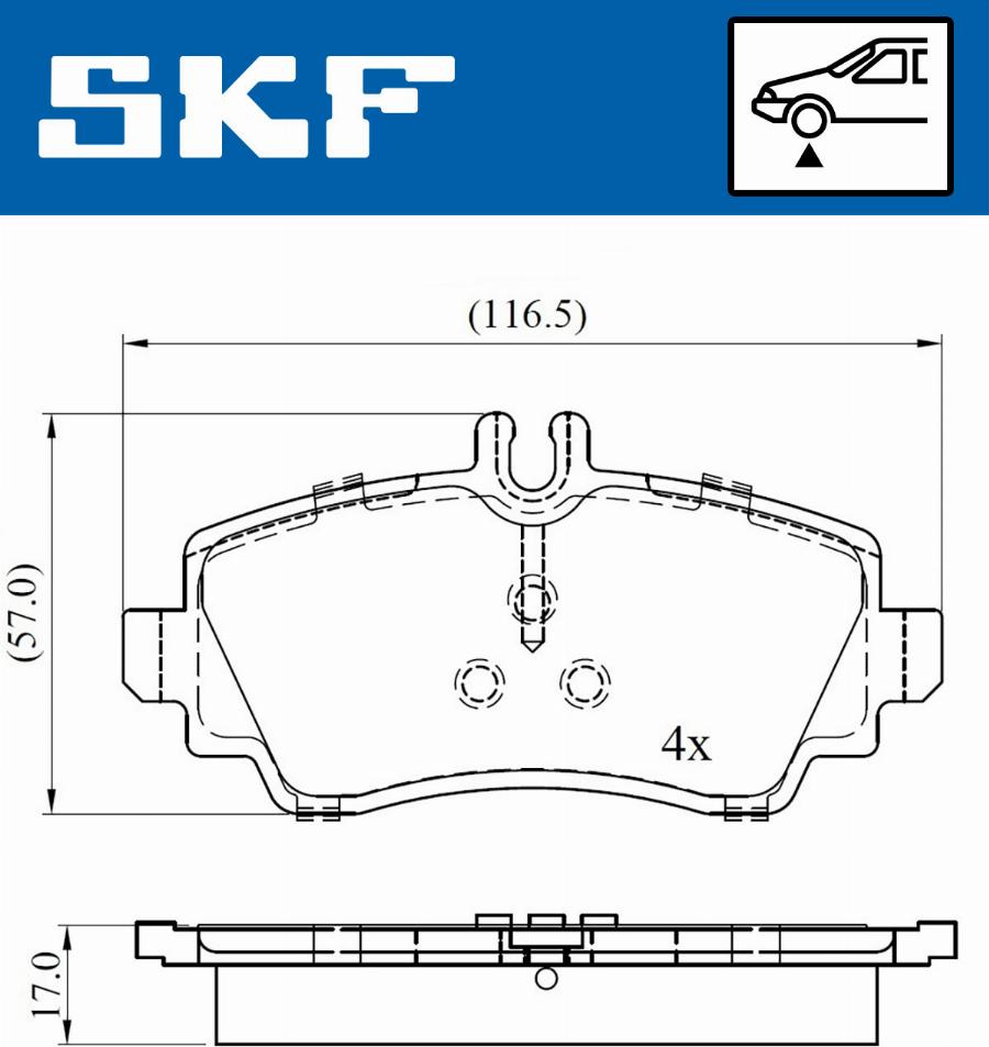 SKF VKBP 80220 - Kit de plaquettes de frein, frein à disque cwaw.fr