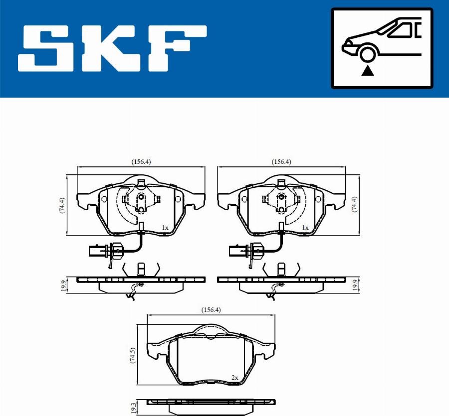 SKF VKBP 80749 E - Kit de plaquettes de frein, frein à disque cwaw.fr