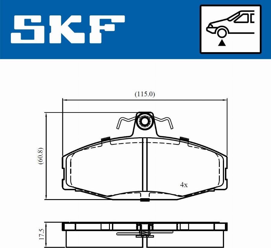 SKF VKBP 80745 - Kit de plaquettes de frein, frein à disque cwaw.fr