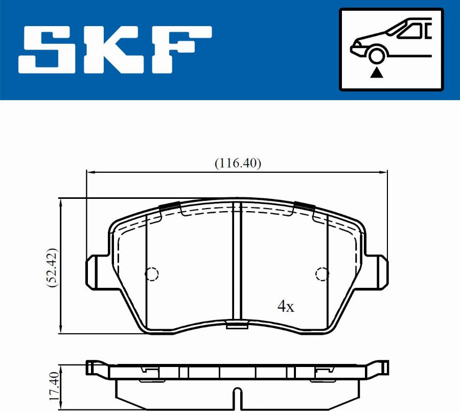 SKF VKBP 80746 - Kit de plaquettes de frein, frein à disque cwaw.fr