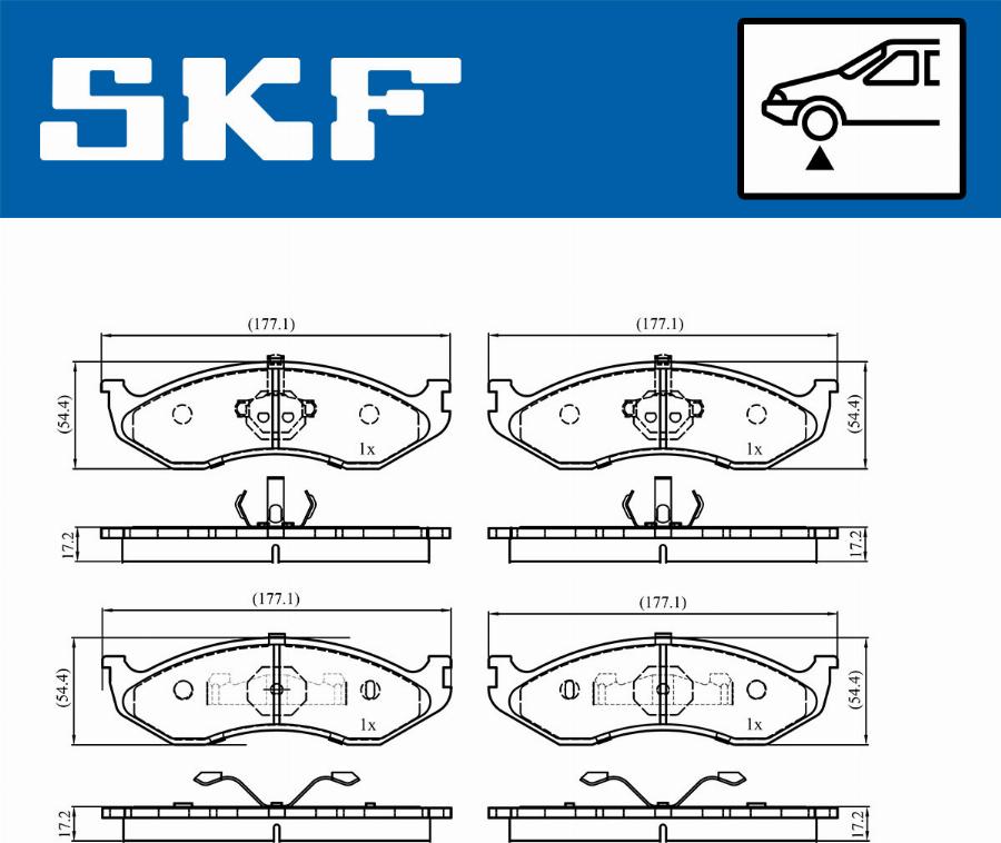 SKF VKBP 80741 - Kit de plaquettes de frein, frein à disque cwaw.fr