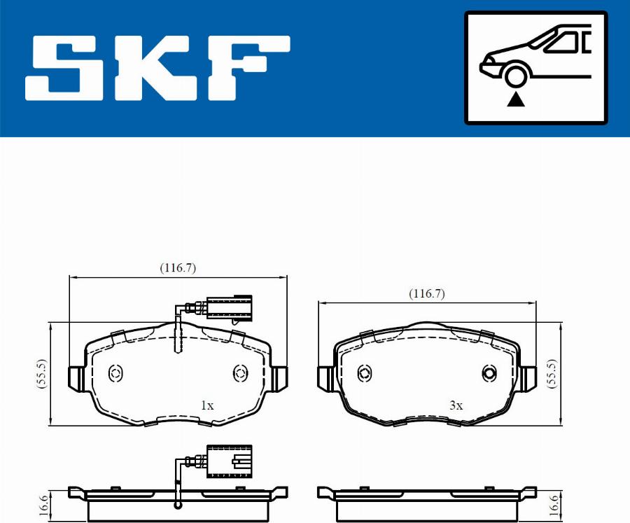 SKF VKBP 80756 E - Kit de plaquettes de frein, frein à disque cwaw.fr