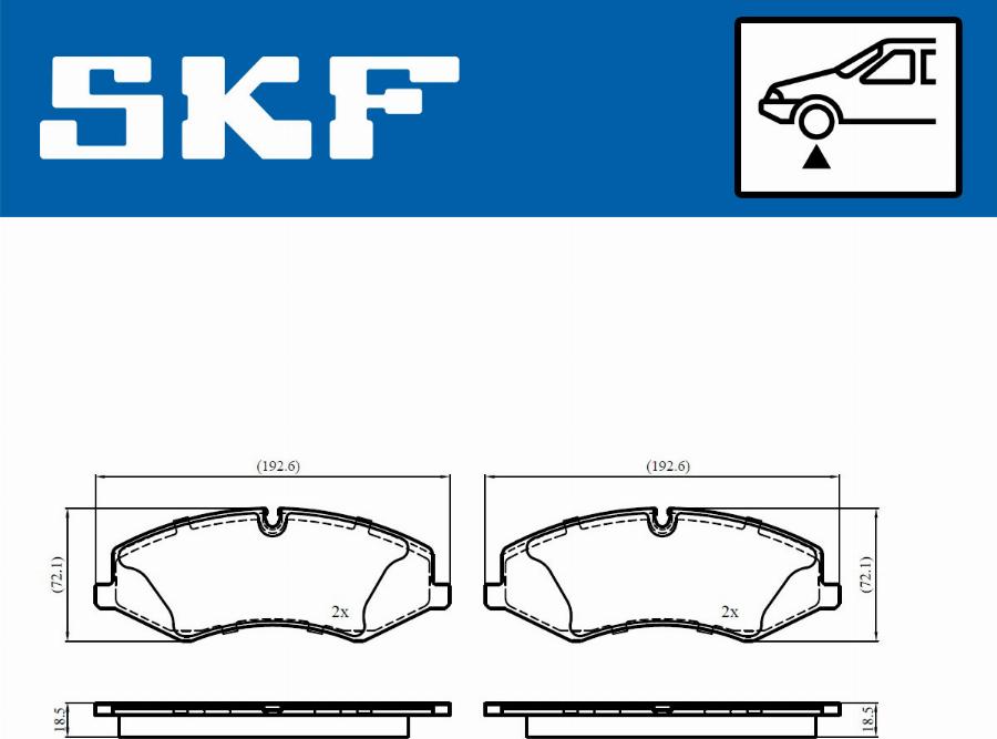 SKF VKBP 80703 - Kit de plaquettes de frein, frein à disque cwaw.fr