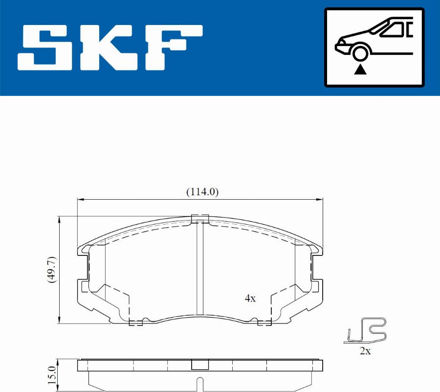 SKF VKBP 80715 A - Kit de plaquettes de frein, frein à disque cwaw.fr