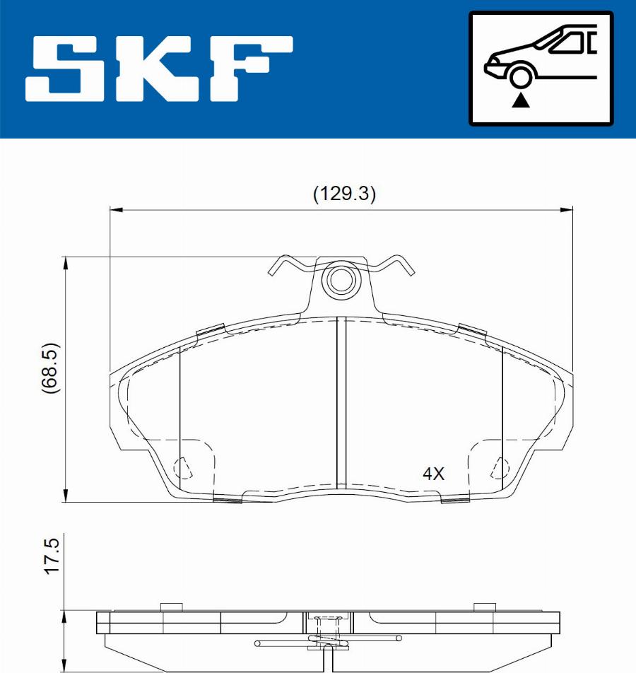 SKF VKBP 80711 - Kit de plaquettes de frein, frein à disque cwaw.fr