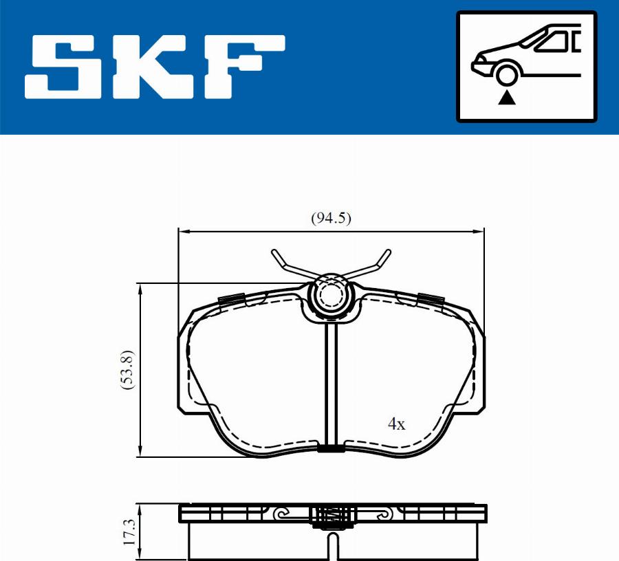 SKF VKBP 80713 - Kit de plaquettes de frein, frein à disque cwaw.fr