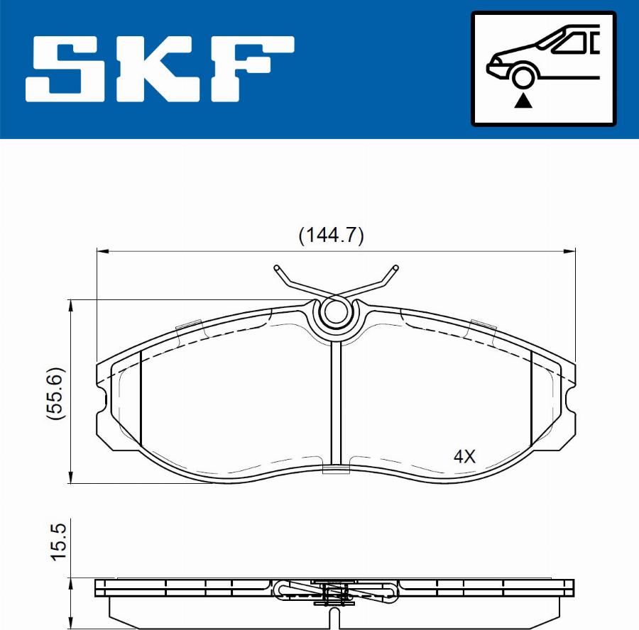 SKF VKBP 80717 - Kit de plaquettes de frein, frein à disque cwaw.fr