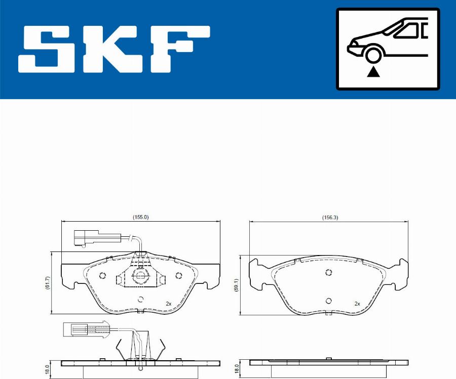 SKF VKBP 80784 E - Kit de plaquettes de frein, frein à disque cwaw.fr