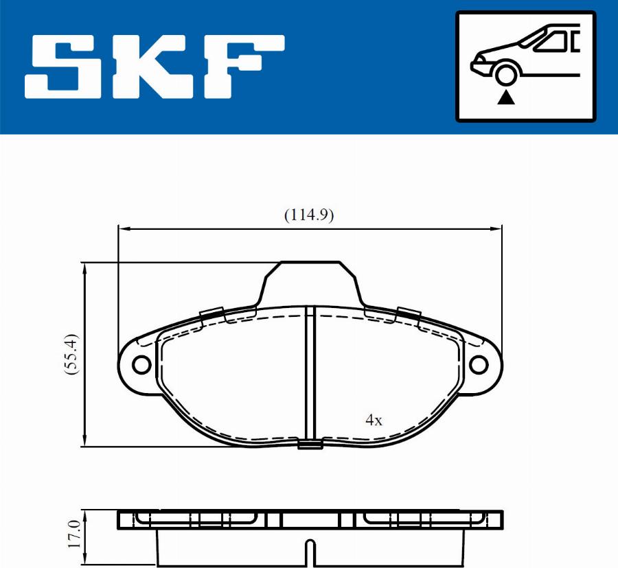 SKF VKBP 80720 - Kit de plaquettes de frein, frein à disque cwaw.fr