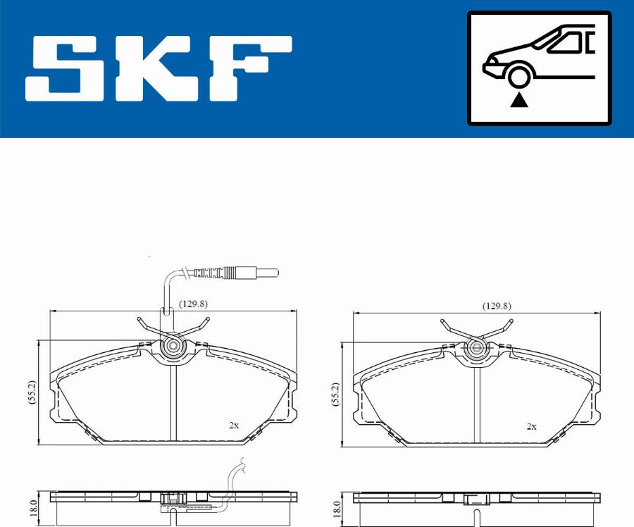 SKF VKBP 80779 E - Kit de plaquettes de frein, frein à disque cwaw.fr