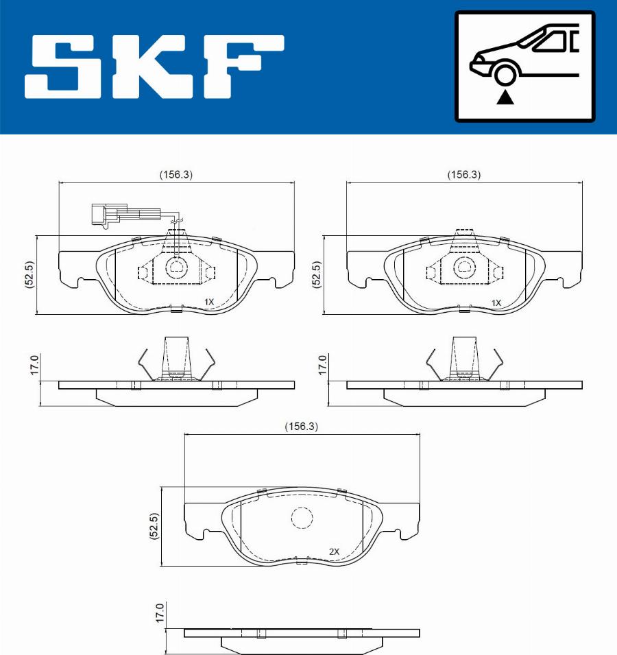 SKF VKBP 80774 E - Kit de plaquettes de frein, frein à disque cwaw.fr