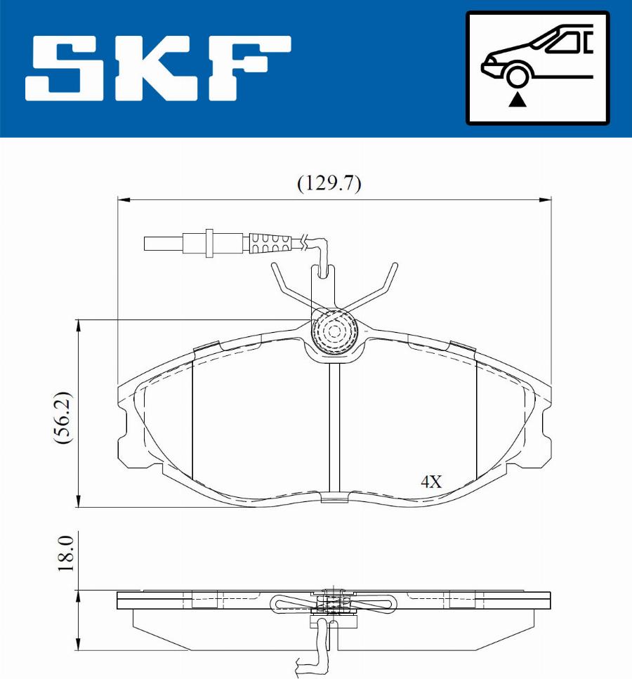 SKF VKBP 80770 E - Kit de plaquettes de frein, frein à disque cwaw.fr